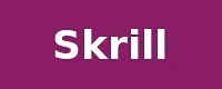Skrill accepted e-wallet payment method logo at Clover Casino